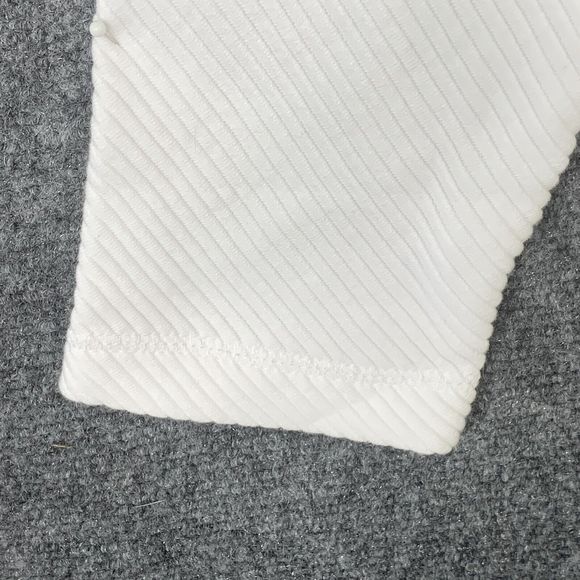 INC International Concepts Sweatshirt Women M White NWT Diagonal Knit Zip Pocket - Picture 6 of 9